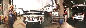 Porsche GT1 LMGT1 Nr 26 vor der Box Le Mans 1996 Dritter 1996