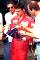 Mark Blundell gibt ein Autogramm..Großer Preis von Deutschland Hockenheim 8/1995.